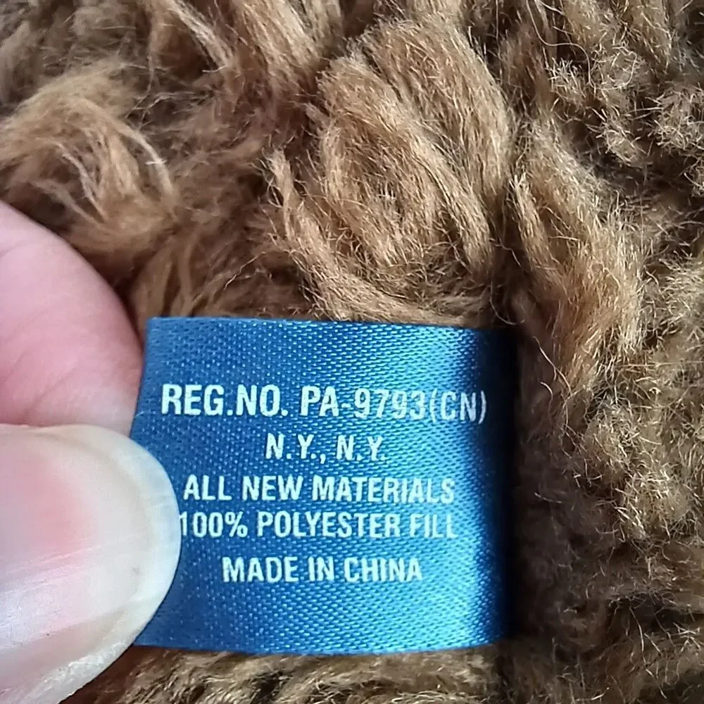 Ralph Lauren Polo Teddy Bear Blue Knit Scarf 10